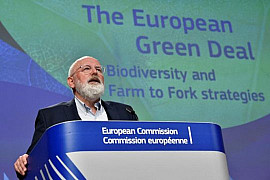 Frans Timmermans, vice-président de la Commission européenne, à Bruxelles, le 20 mai 2020. JOHN THYS / AFP